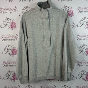 Aerie sweater collared Light Gray Sweater pull over comfy long sleeve